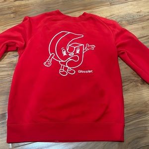 rare red glossier sweater size xs